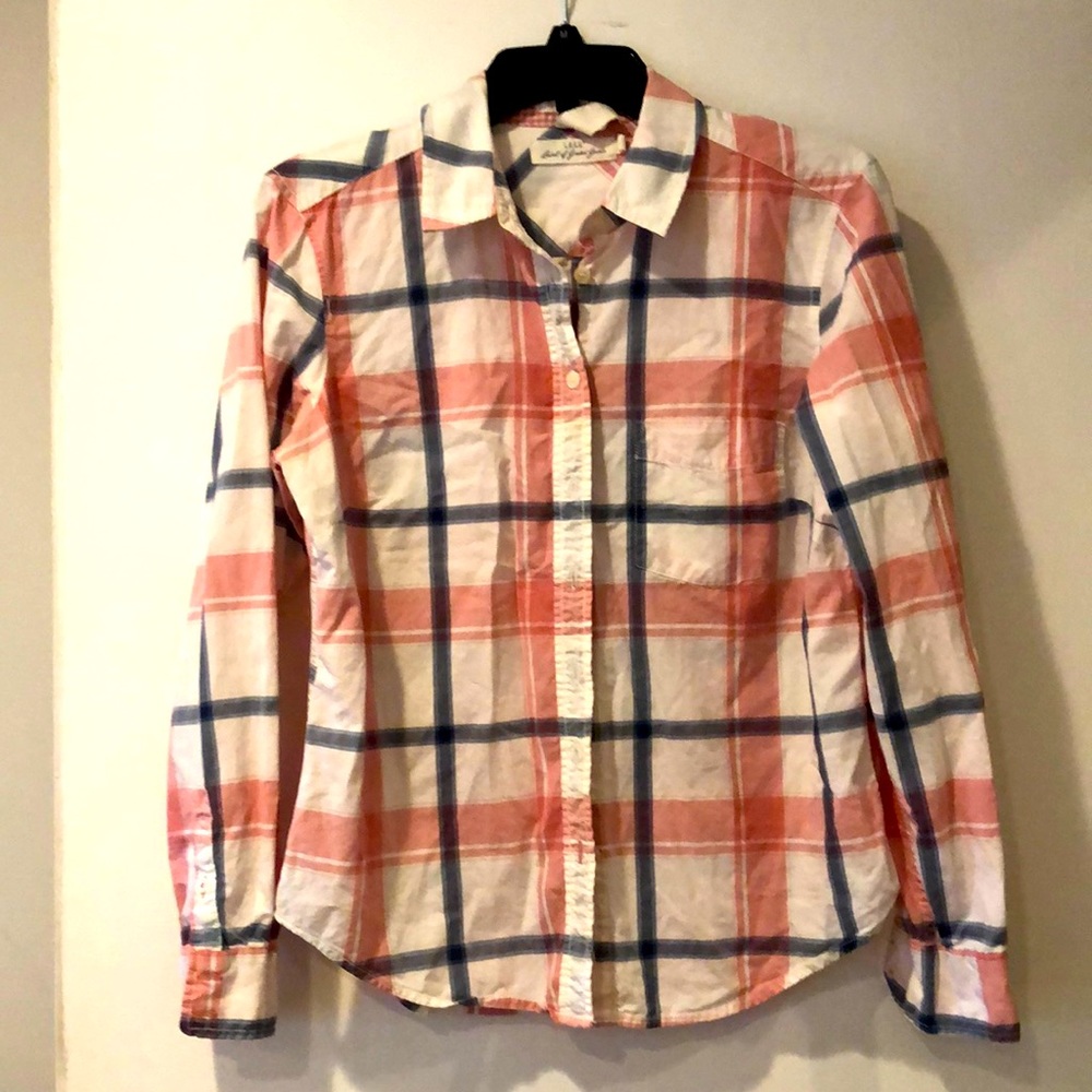 Plaid button down shirt